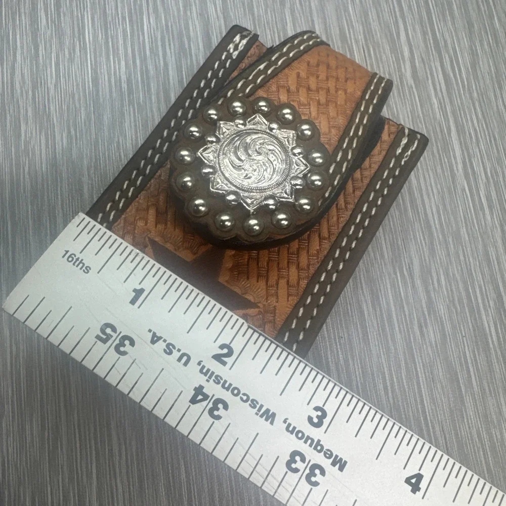Montana Silversmiths Tooled Leather Knife Sheath Western Concho Cowboy‎ Star